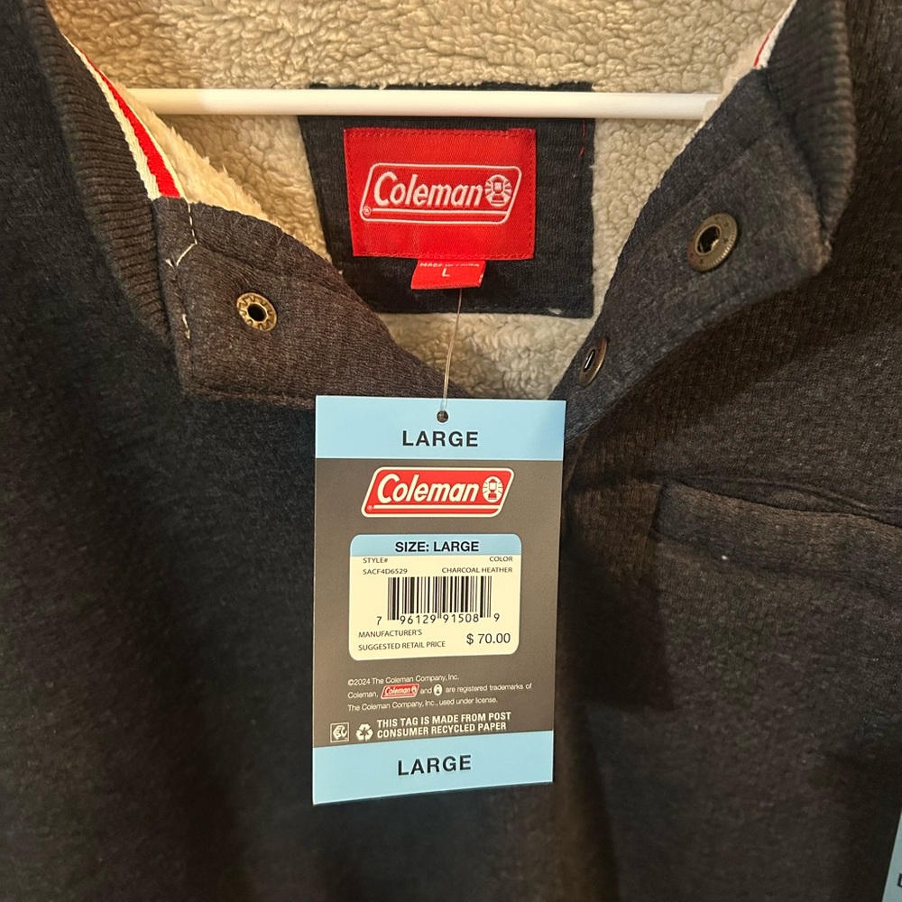 Coleman Charcoal Button-Up Sweater